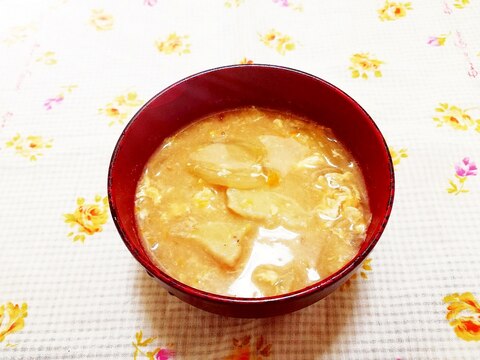 おだんご入り♪玉葱のかきたまお味噌汁